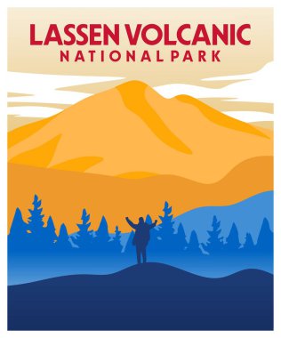 Lassen Volkanik Ulusal Parkı. Güzel doğal manzarası var.