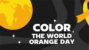 Turuncu kurdelelerle Dünya Turuncu Günü 'nü renklendir