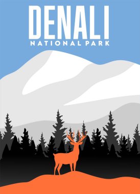 Denali Milli Parkı 'nın güzel manzarası