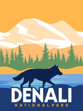 Denali Milli Parkı 'nın güzel manzarası