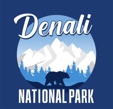 Denali Milli Parkı 'nın güzel manzarası