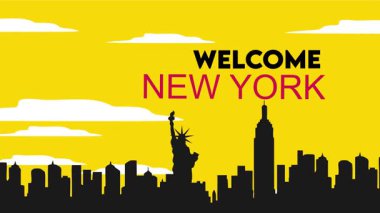 Gökdelenler silueti olan New York şehri