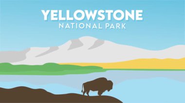 Yellowstone Milli Parkı 'nın güzel manzarası