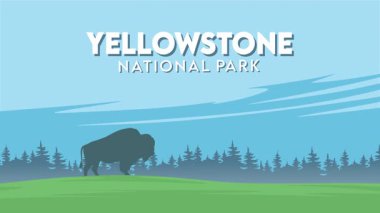 Yellowstone Milli Parkı 'nın güzel manzarası