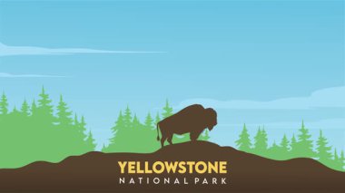 Yellowstone Milli Parkı 'nın güzel manzarası
