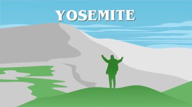 Doğal manzaralı Yosemite Ulusal Parkı