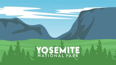 Doğal manzaralı Yosemite Ulusal Parkı