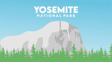 Doğal manzaralı Yosemite Ulusal Parkı