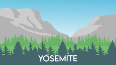 Doğal manzaralı Yosemite Ulusal Parkı