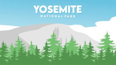 Doğal manzaralı Yosemite Ulusal Parkı