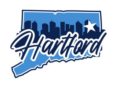 Hartford Connecticut 'un bağlantı haritası şeklinde bir çerçevesi var.
