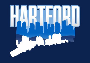 Hartford Connecticut 'un bağlantı haritası şeklinde bir çerçevesi var.