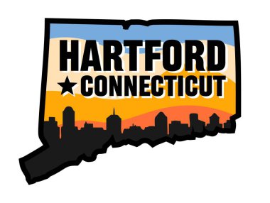 Hartford Connecticut 'un bağlantı haritası şeklinde bir çerçevesi var.