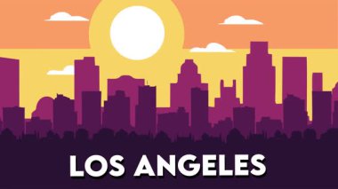 Kaliforniya 'daki Los Angeles şehrinin güzel manzarası