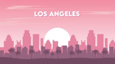 Kaliforniya 'daki Los Angeles şehrinin güzel manzarası