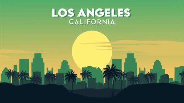 Kaliforniya 'daki Los Angeles şehrinin güzel manzarası