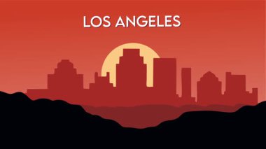 Kaliforniya 'daki Los Angeles şehrinin güzel manzarası