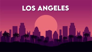 Kaliforniya 'daki Los Angeles şehrinin güzel manzarası