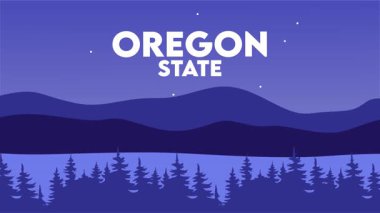 Oregon Eyalet Ormanı 'nın güzel manzarası