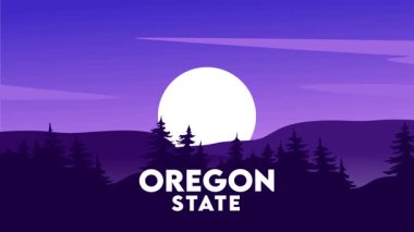 Oregon Eyalet Ormanı 'nın güzel manzarası