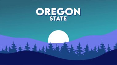 Oregon Eyalet Ormanı 'nın güzel manzarası