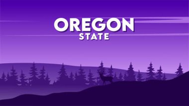 Oregon Eyalet Ormanı 'nın güzel manzarası