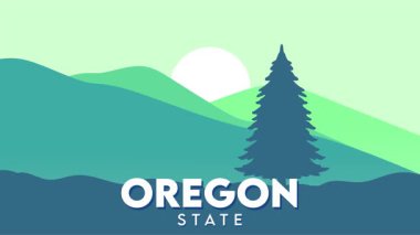 Oregon Eyalet Ormanı 'nın güzel manzarası