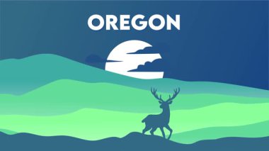 Oregon Eyalet Ormanı 'nın güzel manzarası