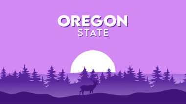 Oregon Eyalet Ormanı 'nın güzel manzarası