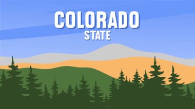 Dağ siluetiyle Colorado eyaleti