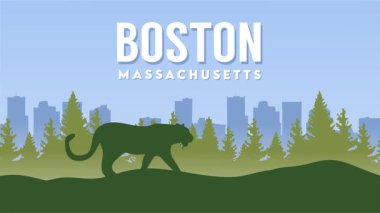 Boston Massachusetts 'in güzel manzarası