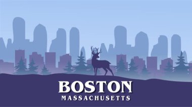 Boston Massachusetts 'in güzel manzarası