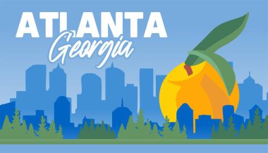 Atlanta Georgia 'nın güzel şehir manzarası.