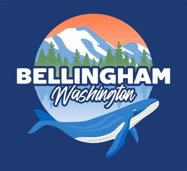 Güzel doğal manzaralı Bellingham Washington.