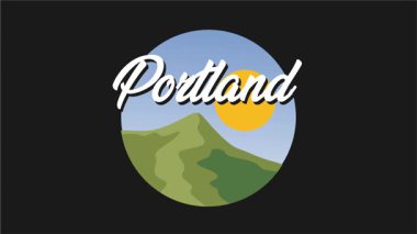 Güzel dağ manzaralı Portland Oregon.