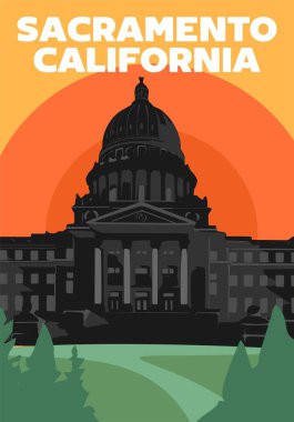 Silueti olan kutsal California 'ya