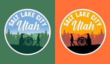 Salt Lake Şehri Utah. Güzel doğal ve dağ manzaralı.