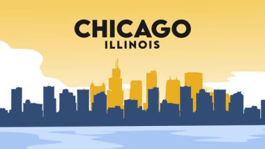 Chicago Illinois Güzel şehir manzaralı