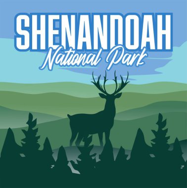 Shanandoah Milli Parkı güzel gökyüzü ve doğa manzaralı