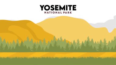 Yosemite Ulusal Parkı. Güzel doğal manzaralı.