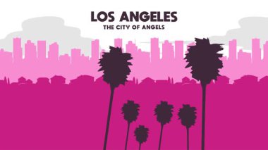 Los Angeles Kaliforniya 'nın güzel şehir manzarası