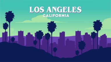 Los Angeles Kaliforniya 'nın güzel şehir manzarası