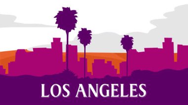 Los Angeles Kaliforniya 'nın güzel şehir manzarası