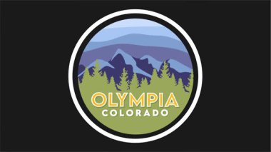 Olimpia Washington 'daki dağların silueti.