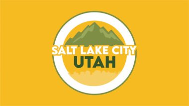 Salt Lake City Utah 'taki dağların silueti.