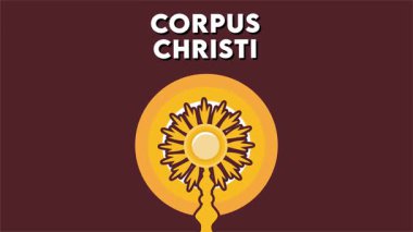 Mutlu Corpus Christi bir kupayla