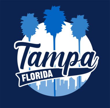 Palmiye ağacı siluetiyle tampa florida