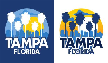 Palmiye ağacı siluetiyle tampa florida