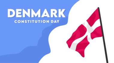 Danimarka bayrağıyla Danimarka Anayasa Günü