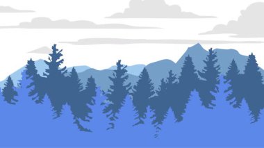 Orman manzaralı bir sürü ağaç